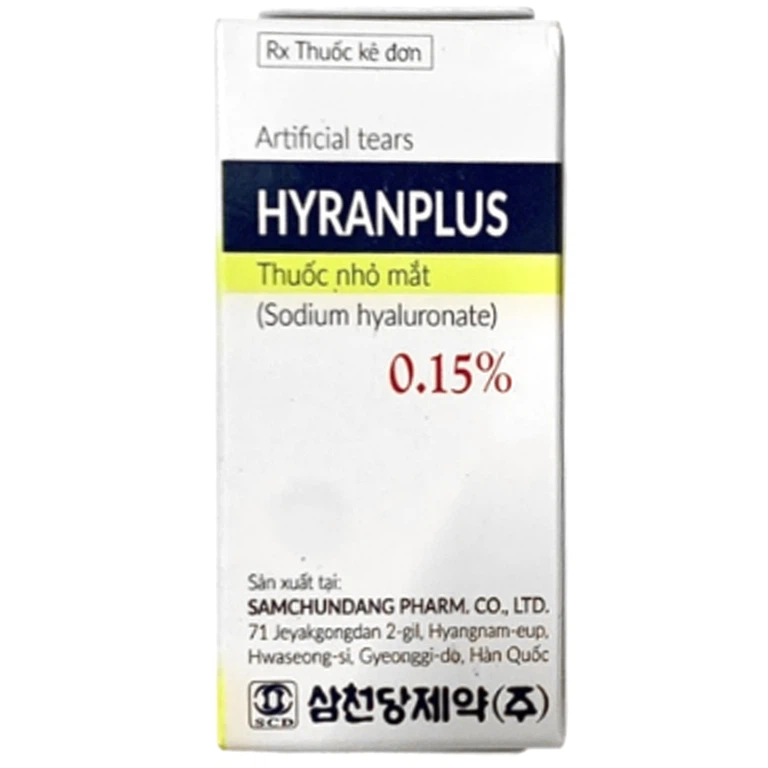 Thuốc nhỏ mắt Hyranplus 5ml Samchundang Pharm điều trị loạn biểu mô giác - kết mạc 