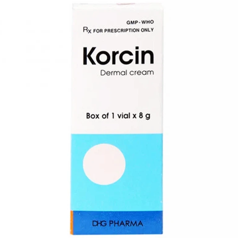 Kem bôi da Korcin DHG Pharma điều trị viêm da tiếp xúc, chốc lở, viêm nang lông (8g)
