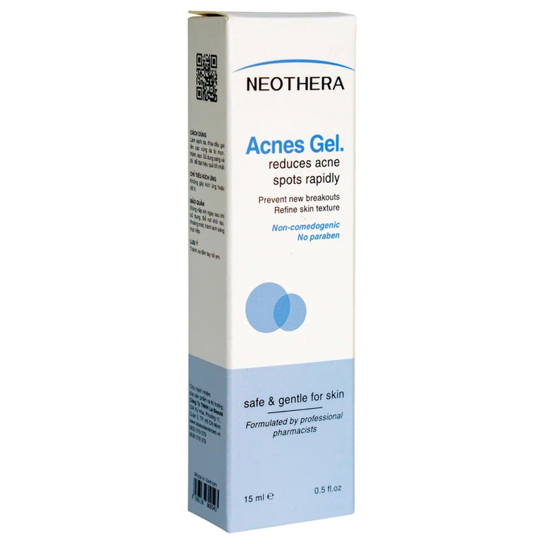 Gel Neothera Acnes làm dịu da, mờ thâm, chăm sóc phục hồi da sáng khỏe (15ml)