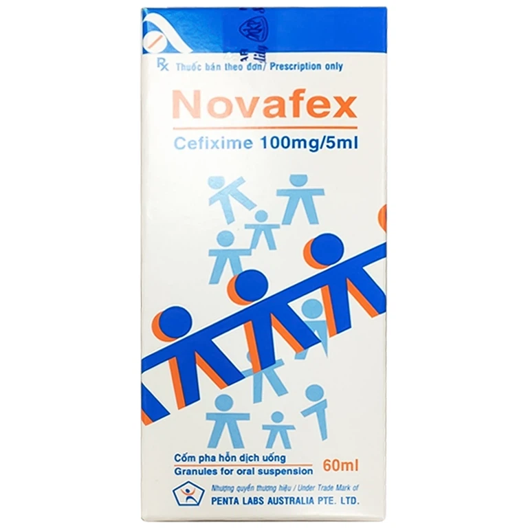 Cốm Novafex 100mg/5ml Mekophar điều trị nhiễm khuẩn đường hô hấp (60ml) 