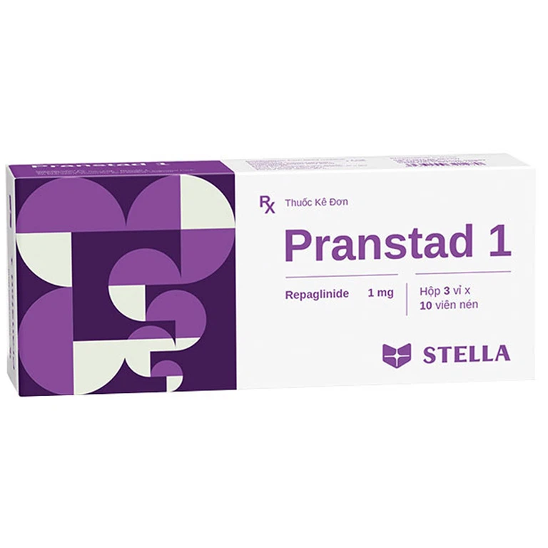 Thuốc Pranstad 1 Stella điều trị đái tháo đường tuýp 2 (3 vỉ x 10 viên)