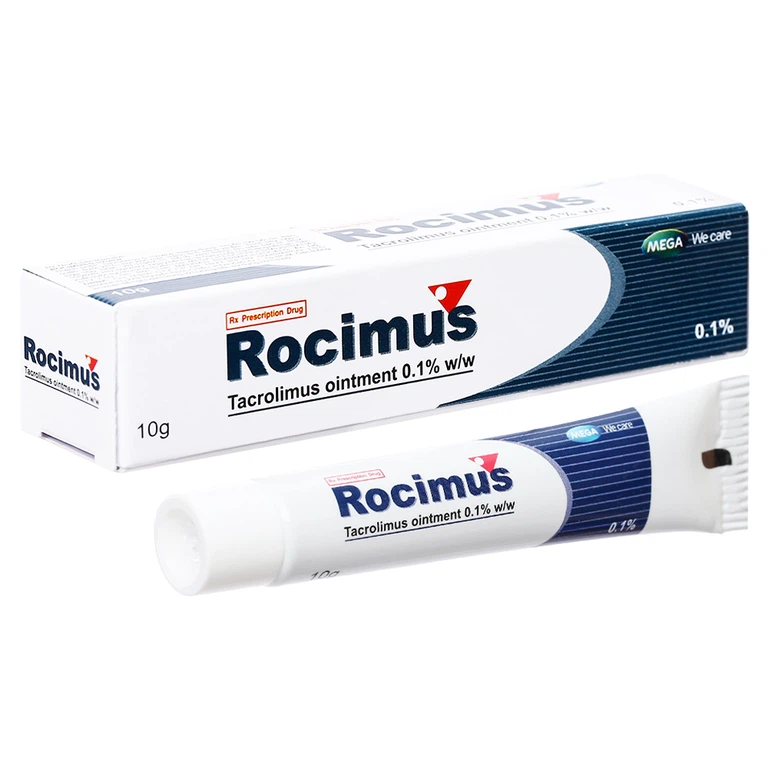 Thuốc mỡ bôi da Rocimus 0.1% MEGA We care điều trị viêm da cơ địa (10g)