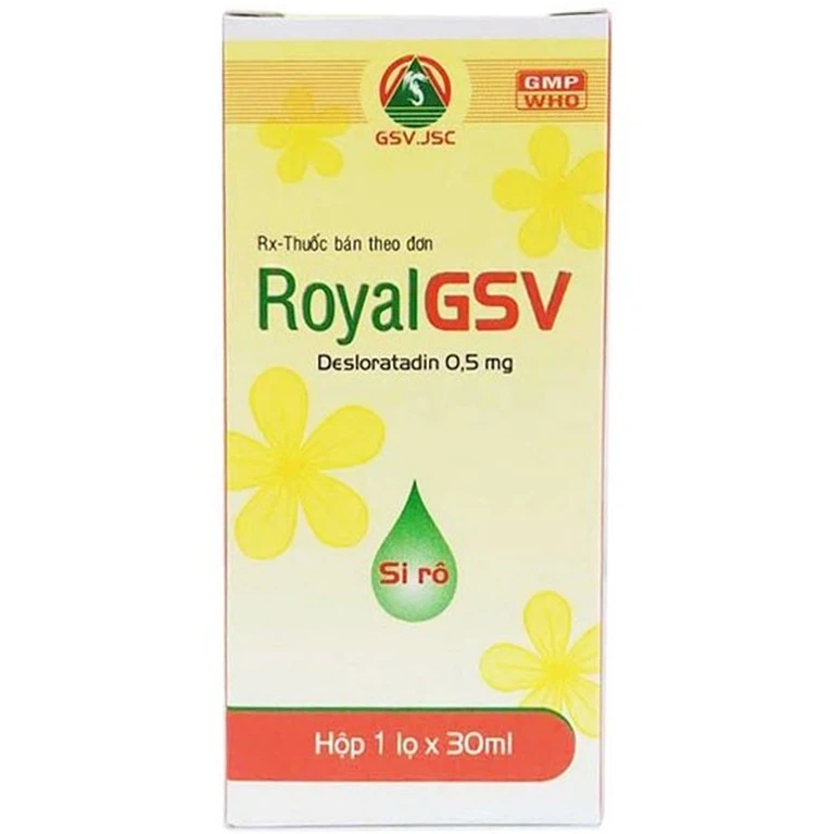 Thuốc RoyalGSV 30ml Hà Tây giảm triệu chứng viêm mũi dị ứng, ngứa, nổi mề đay mãn tính, trị ho