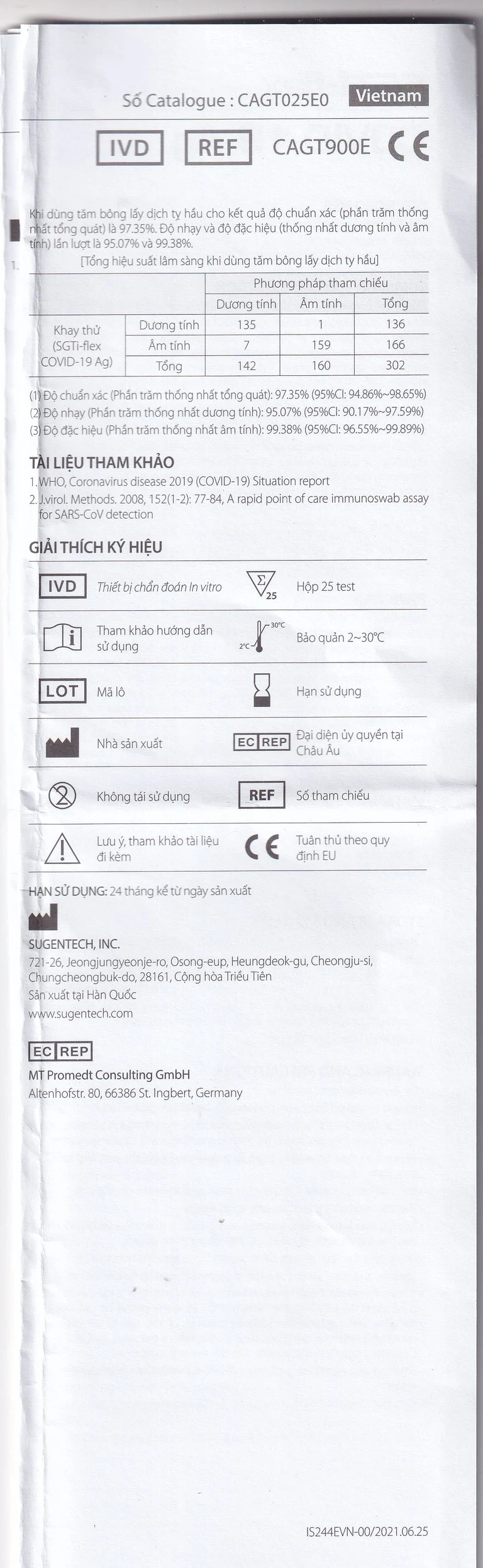 Kít test covid SGTi-flex SUGENTECH khay thử xét nghiệm kháng nguyên SAR CoV-2 (25 kít)