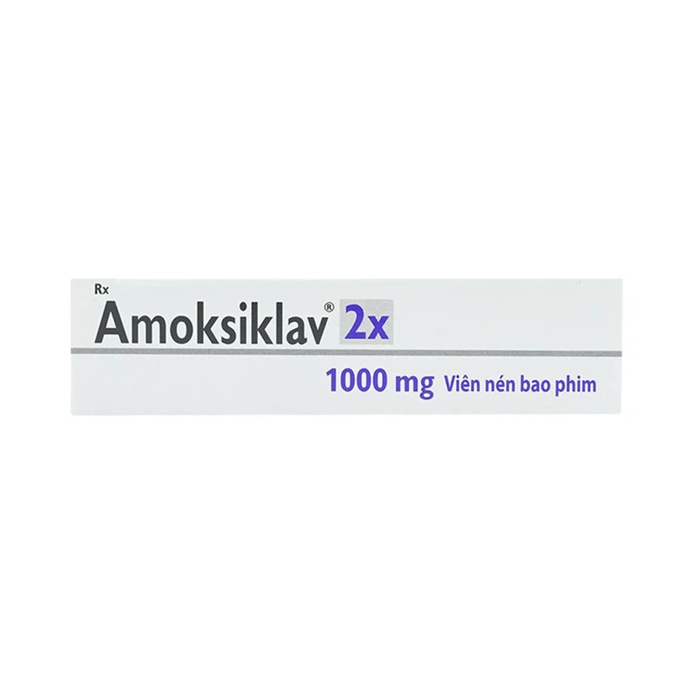 Thuốc Amoksiklav 2x 1000mg Lek điều trị nhiễm khuẩn (2 vỉ x 5 viên)
