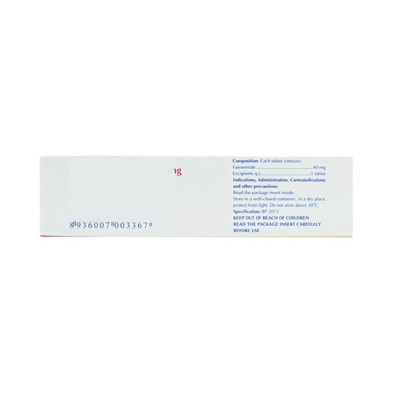 Thuốc Furosemide Stada 40mg điều trị phù, tăng huyết áp (5 vỉ x 10 viên)