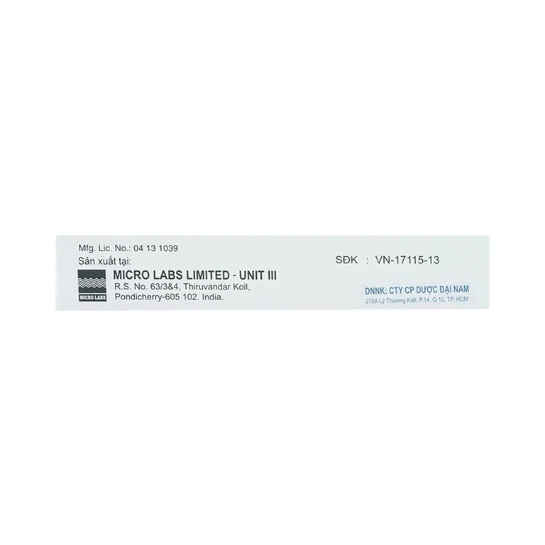 Thuốc Lowlip 40 Micro điều trị tăng huyết áp từ nhẹ đến vừa (3 vỉ x 10 viên)