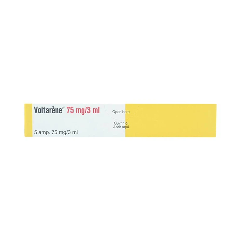 Thuốc tiêm Voltaren 75mg/3ml Novartis điều trị đợt cấp viêm và thoái hóa thấp khớp (1 vỉ x 5 ống x 3ml)