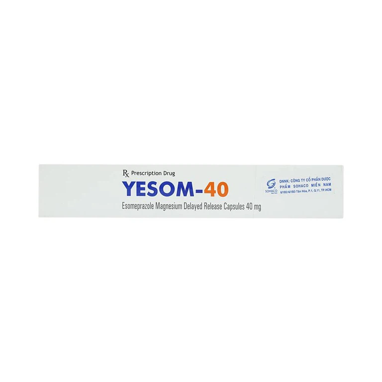 Thuốc Yesom 40 Hetero điều trị loét dạ dày - tá tràng lành tính (3 vỉ x 10 viên)