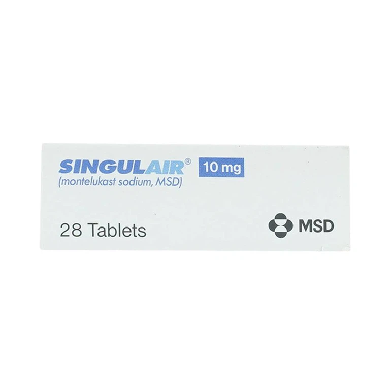 Thuốc Singulair 10mg MSD điều trị hen phế quản mạn tính (2 vỉ x 14 viên)
