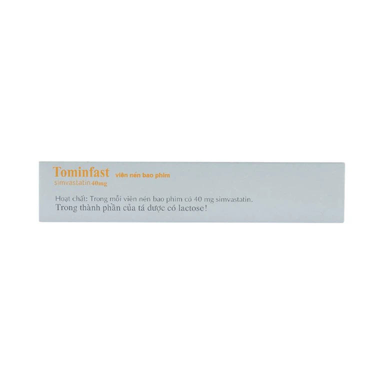 Thuốc Tominfast 40mg Extra điều trị ngăn ngừa bệnh mạch vành (3 vỉ x 10 viên)