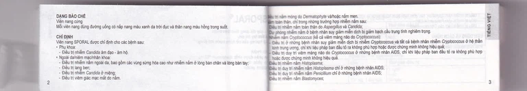 Thuốc Sporal Janssen điều trị các bệnh nấm phụ khoa, da, toàn thân (1 vỉ x 4 viên)