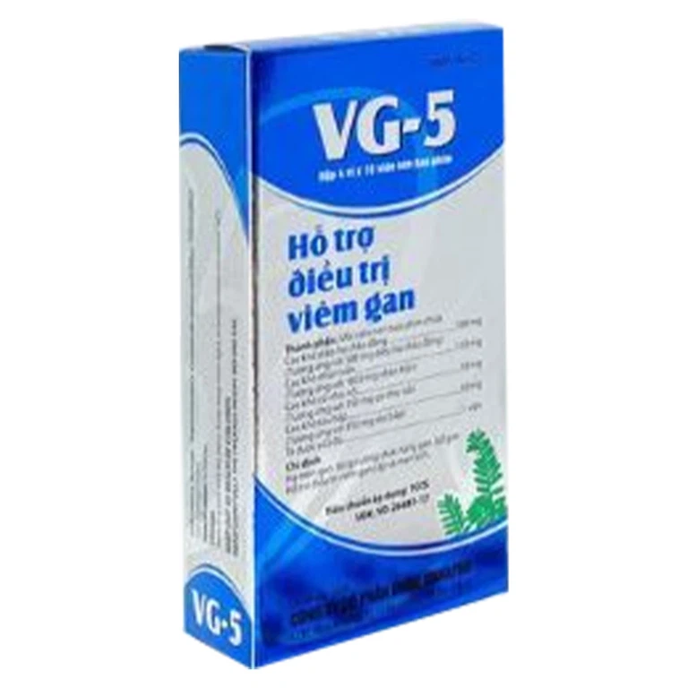 Thuốc VG-5 Danapha điều trị hạ men gan, viêm gan (4 vỉ x 10 viên)