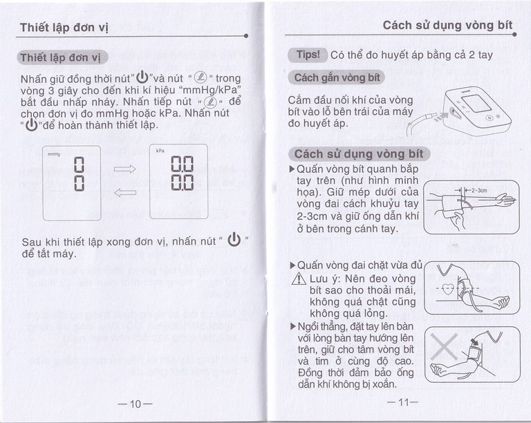 Máy đo huyết áp điện tử bắp tay Yuwell YE610D bộ nhớ lưu trữ đến 80 lần, cho kết quả trung bình 3 lần đo