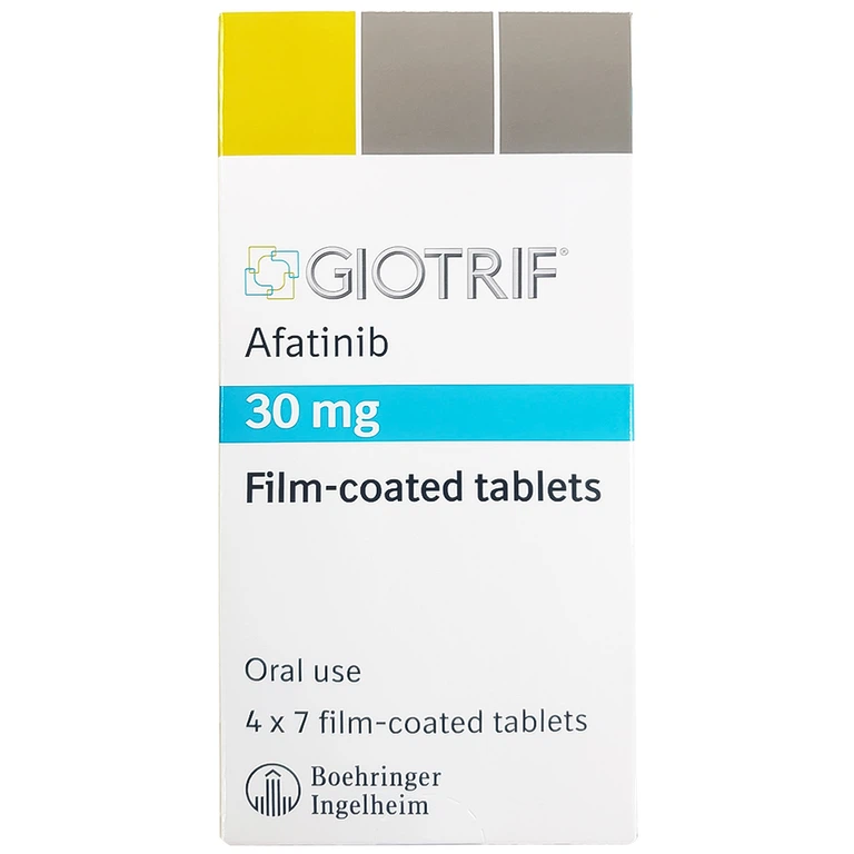 Thuốc Giotrif 30mg Boehringer điều trị ung thư phổi (4 vỉ x 7 viên)