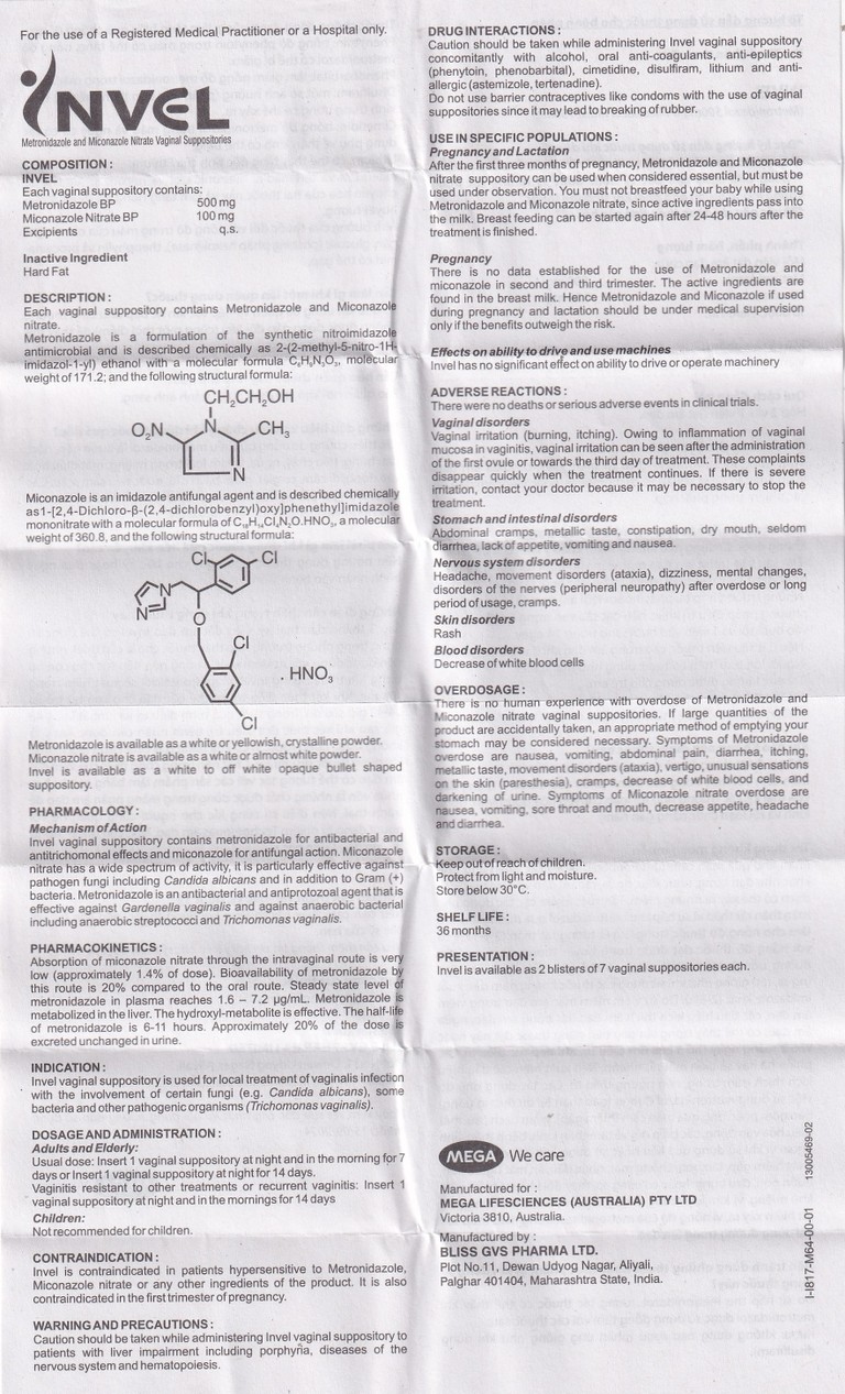 Thuốc Invel Mega Bliss GVS Pharma điều trị viêm âm đạo do nấm, vi khuẩn hoặc trichomonas (2 vỉ x 7 viên)