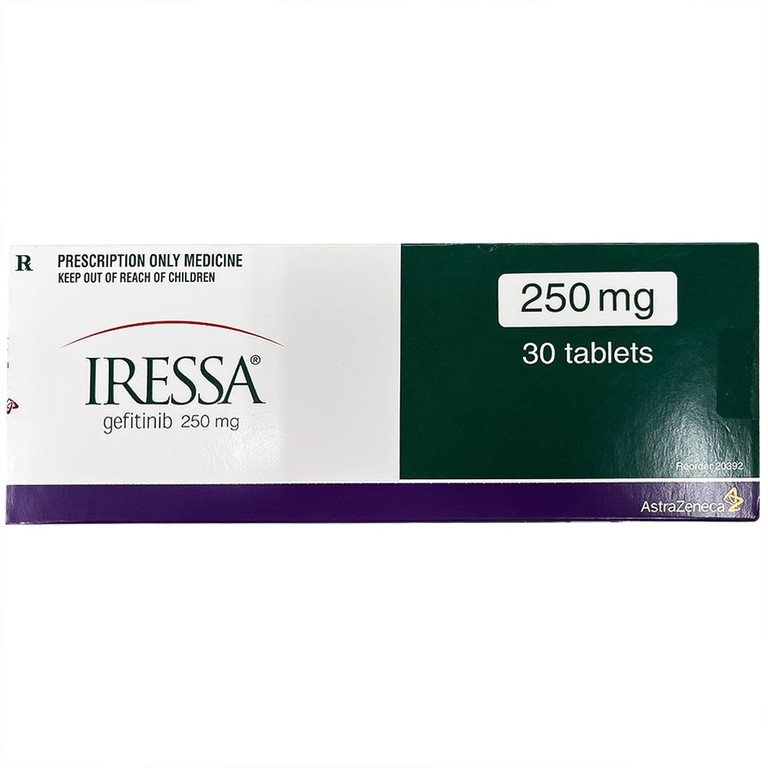 Thuốc Iressa 250mg AstraZeneca hỗ trợ điều trị ung thư phổi (3 vỉ x 10 viên)