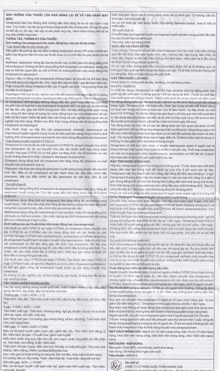 Viên nang Kagasdine 20mg Khapharco điều trị loét dạ dày, tá tràng (10 vỉ x 10 viên)