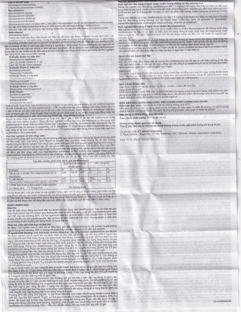 Cốm pha hỗn dịch uống Klacid 125mg/5ml điều trị nhiễm khuẩn đường hô hấp (60ml)