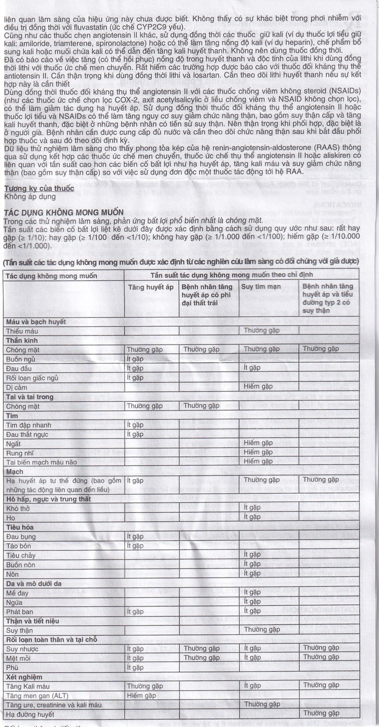 Thuốc Lifezar 100mg United điều trị tăng huyết áp, bệnh thận do đái tháo đường (3 vỉ x 10 viên)