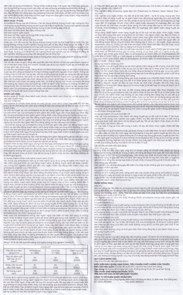 Viên nén Lodimax 5 OPV Pharma chống tăng huyết áp, đau thắt ngực (2 vỉ x 10 viên) 