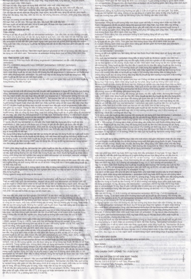 Thuốc M-Telvogen 40/5mg Evertogen điều trị tăng huyết áp (2 vỉ x 14 viên)