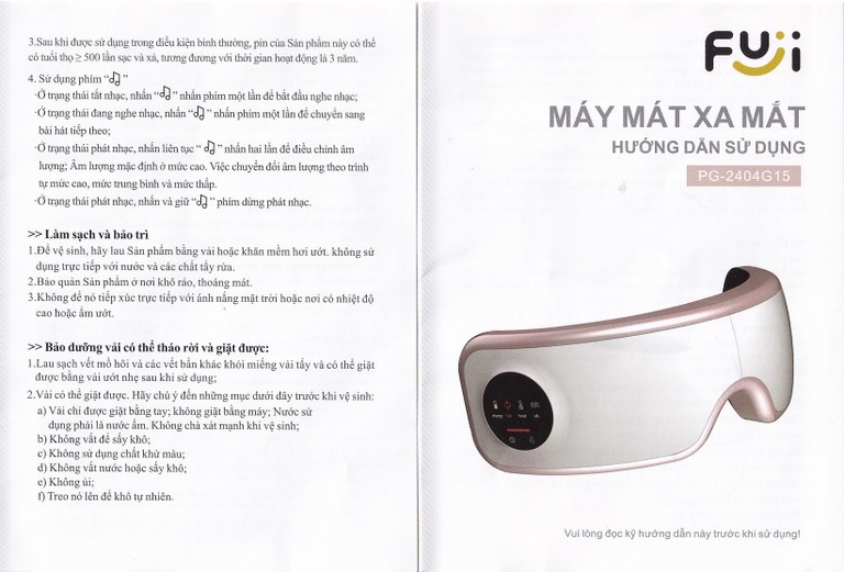 Máy mát xa mắt Fuji PG-2404G15 giúp massage thái dương và các huyệt đạo khác ở vùng mắt