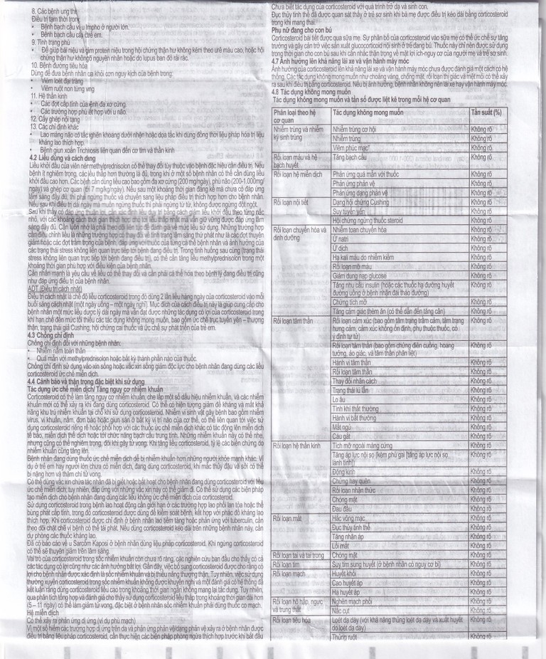 Thuốc Medrol 16mg Pfizer kháng viêm, điều trị rối loạn nội tiết, viêm tuyến giáp (3 vỉ x 10 viên)