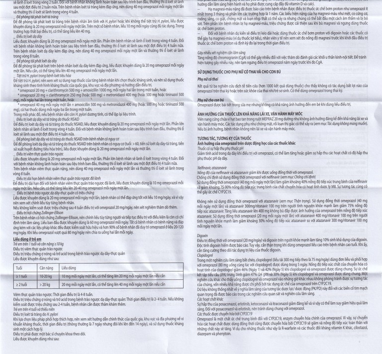Viên nang cứng Mepraz 20mg Sanofi điều trị loét dạ dày tá tràng, viêm thực quản trào ngược (7 vỉ x 4 viên)