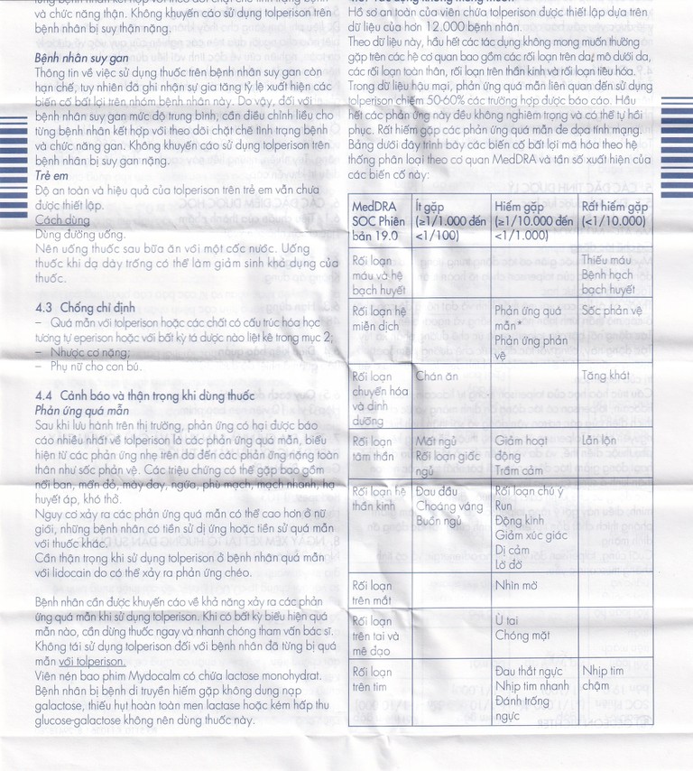 Viên nén Mydocalm 150 Gedeon điều trị sự tăng trương lực cơ xương (3 vỉ x 10 viên)