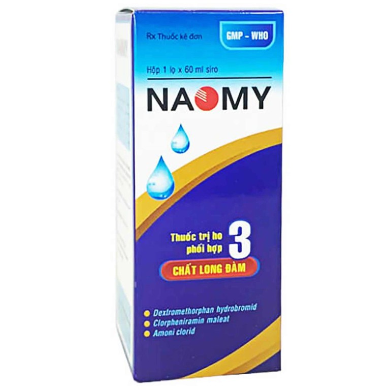 Siro Naomy TW3 giảm các triệu chứng ho do cảm lạnh, cảm cúm, họ khan, họ dị ứng (60ml)