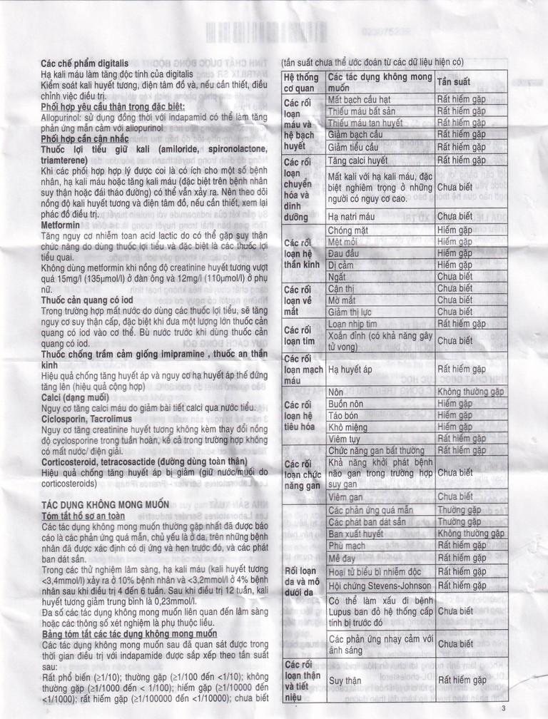 Viên nén Natrilix SR Servier điều trị tăng huyết áp nguyên phát (3 vỉ x 10 viên)