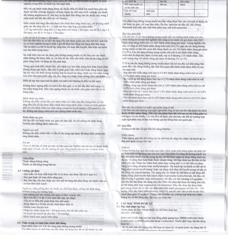 Viên nén Nebilet 5mg Menarini điều trị tăng huyết áp và suy tim mạn tính (1 vỉ x 14 viên)