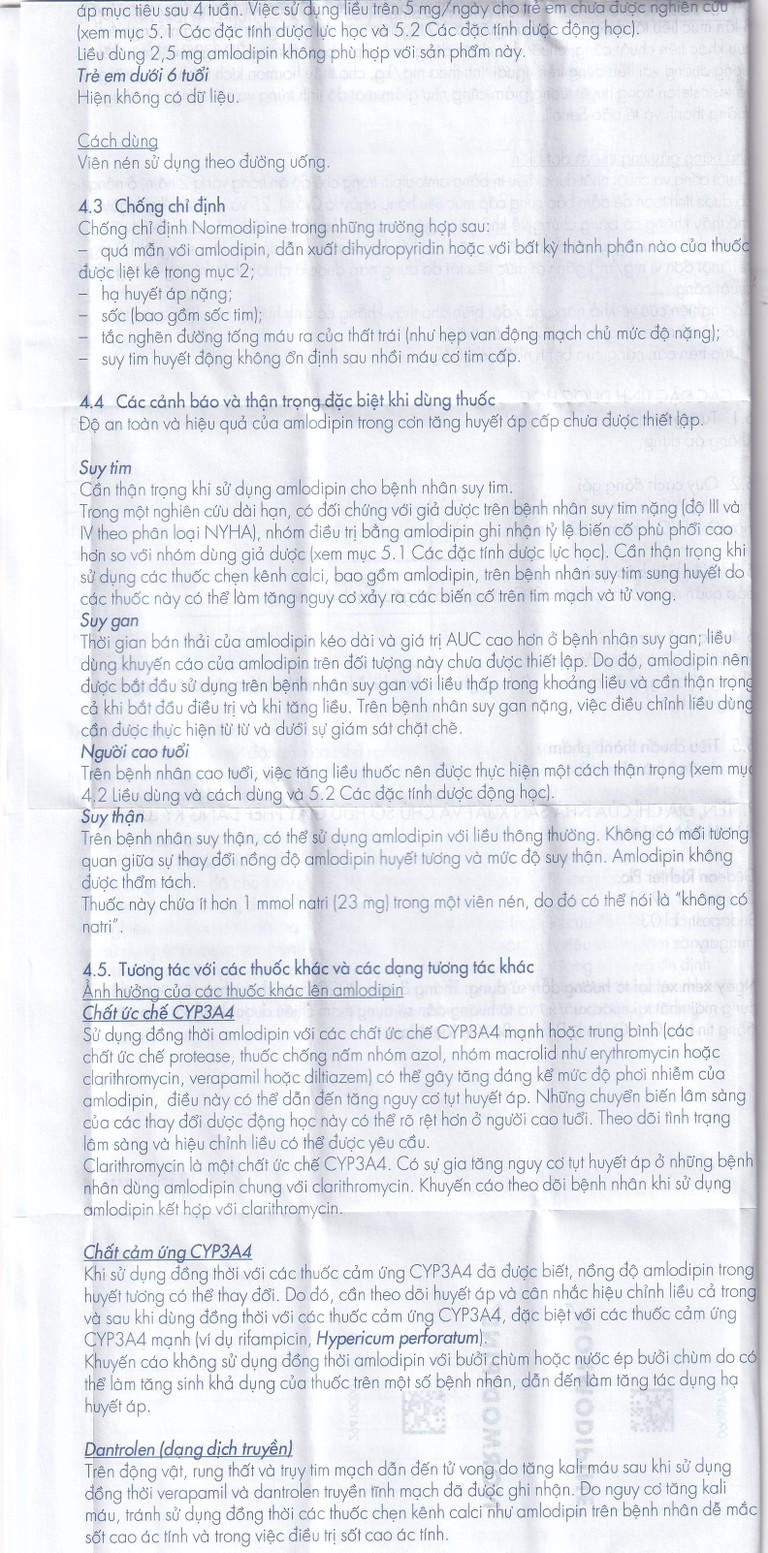 Viên nén Normodipine 5mg Gedeon điều trị tăng huyết áp, đau thắt ngực ổn định (3 vỉ x 10 viên)