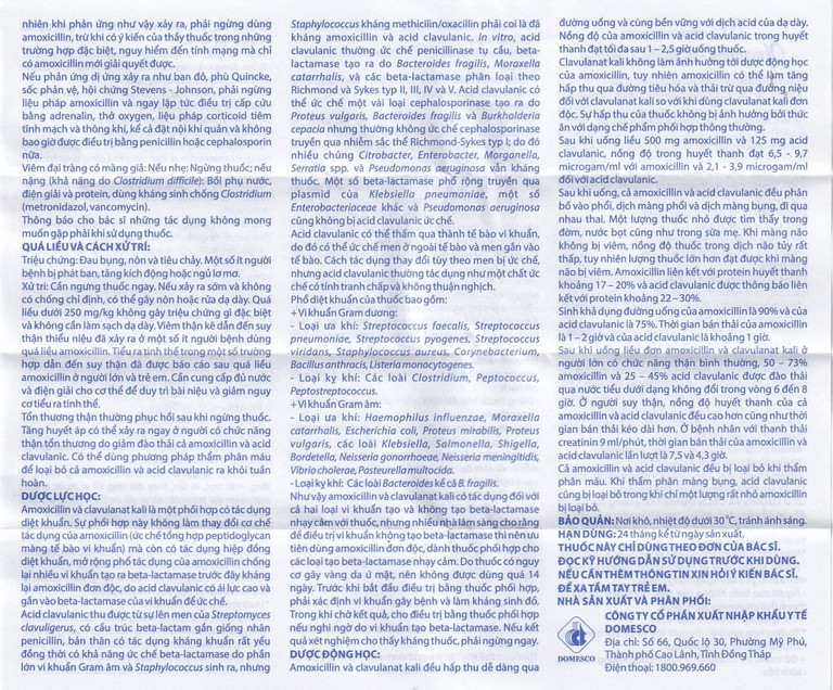 Thuốc Ofmantine Domesco 625mg điều trị nhiễm khuẩn đường hô hấp, đường tiết niệu - sinh dục (2 vỉ x 7 viên)