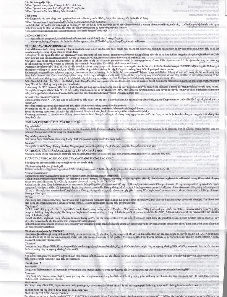 Viên nang cứng Omez 20mg Dr.Reddy's điều trị và dự phòng tái phát loét tá tràng (2 vỉ x 10 viên)