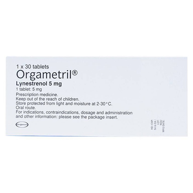 Viên nén Orgametril 5mg MSD điều trị đa kinh, rong kinh, rong huyết (1 vỉ x 30 viên)