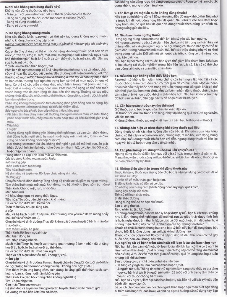 Viên nén Parokey 20mg DaViPharm điều trị trầm cảm, rối loạn ám ảnh cưỡng bức (3 vỉ x 10 viên) 