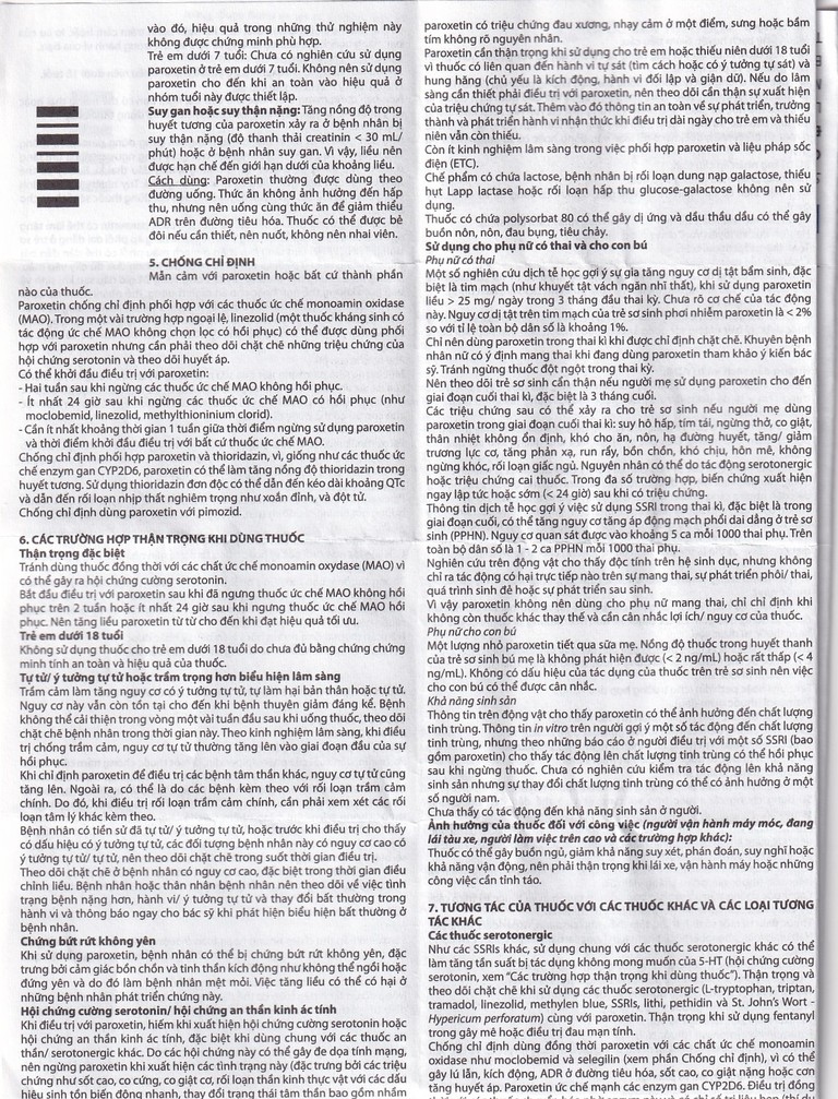 Viên nén Parokey 20mg DaViPharm điều trị trầm cảm, rối loạn ám ảnh cưỡng bức (3 vỉ x 10 viên) 