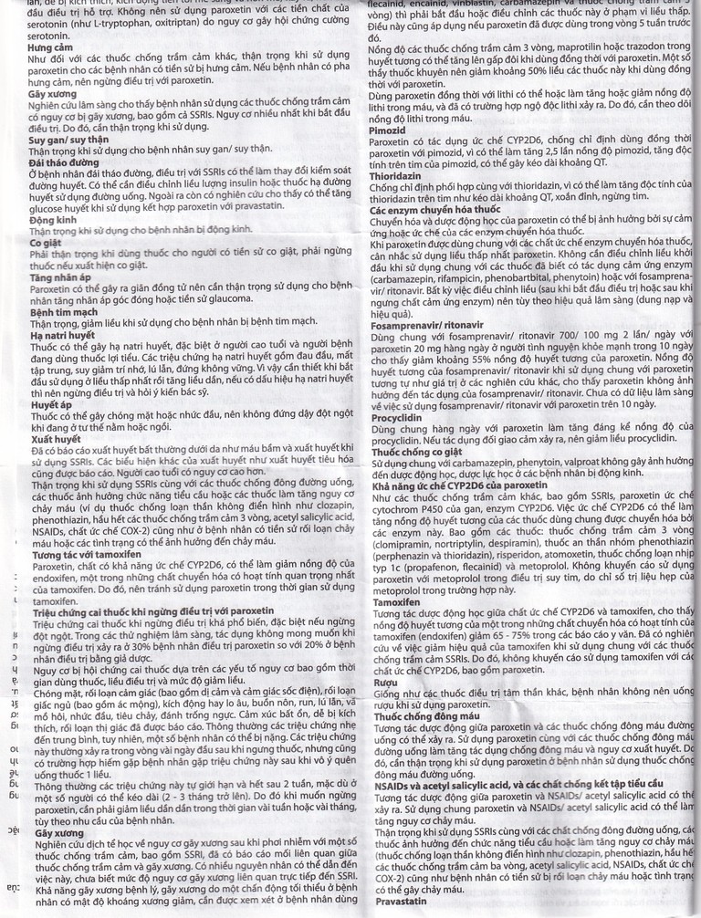 Viên nén Parokey 20mg DaViPharm điều trị trầm cảm, rối loạn ám ảnh cưỡng bức (3 vỉ x 10 viên) 