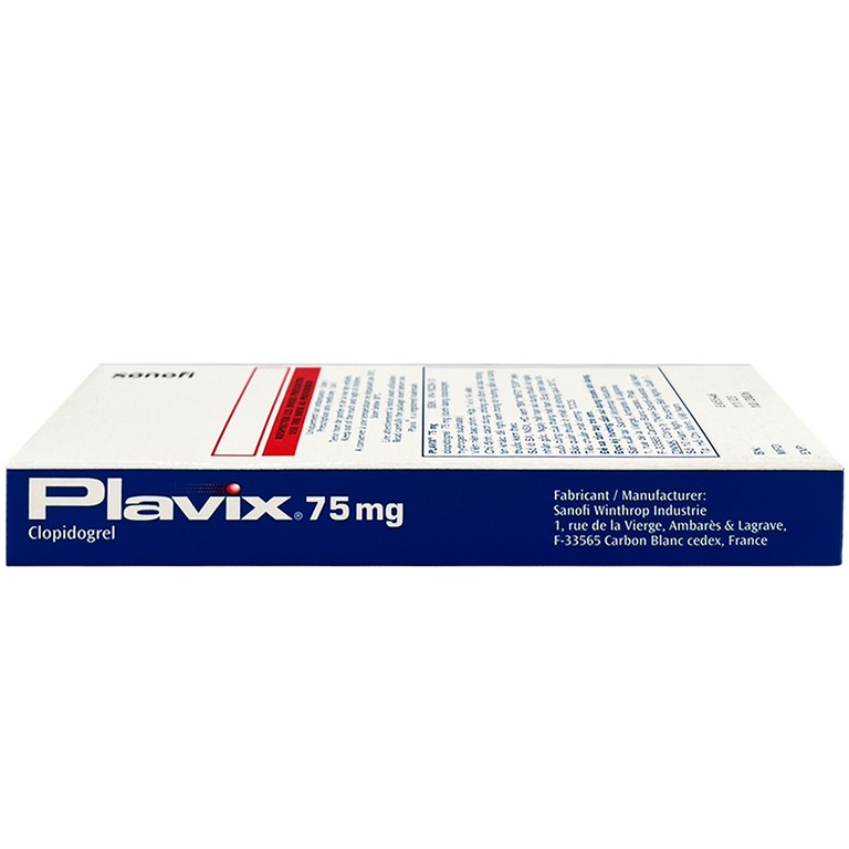 Thuốc Plavix 75mg Sanofi giảm nguy cơ thành lập cục máu đông, huyết khối (1 vỉ x 14 viên)