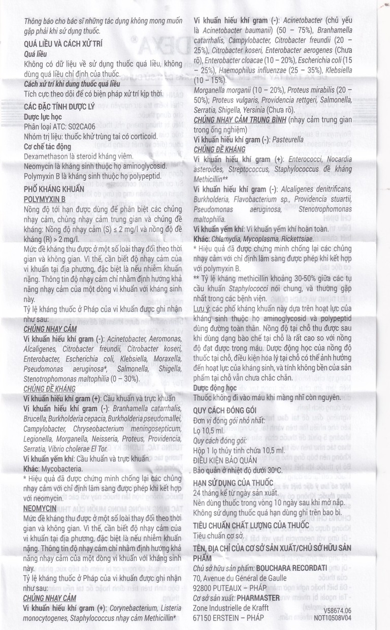 Thuốc Polydexa Bouchara điều trị viêm tai ngoài (10.5ml)