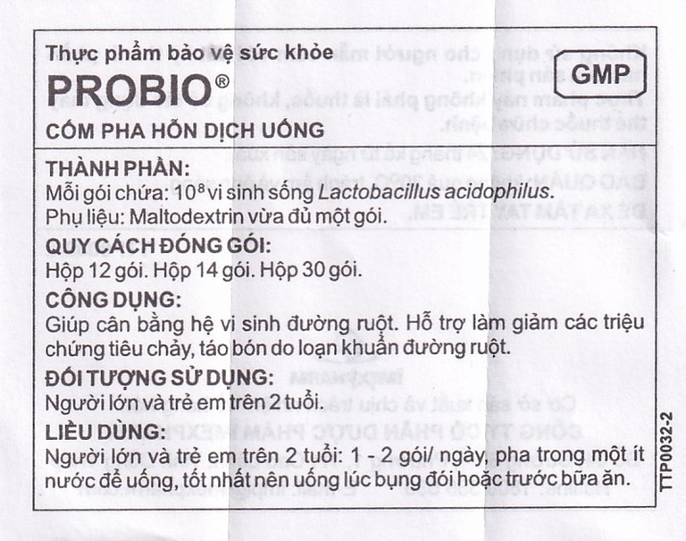 Cốm pha hỗn dịch uống Probio Imexpharm cân bằng hệ vi sinh đường ruột (14 gói)