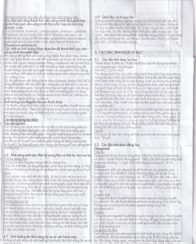 Thuốc Regulon Gedeon tránh thai hằng ngày (1 vỉ x 21 viên)