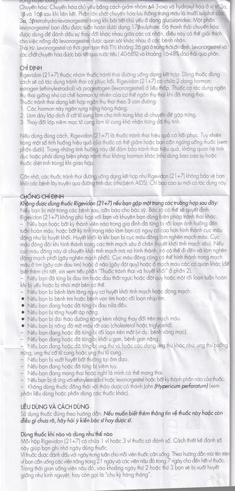 Thuốc Rigevidon 21+7 Gedeon dùng cho tránh thai (3 vỉ x 28 viên) 