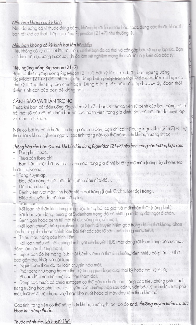 Thuốc Rigevidon 21+7 Gedeon dùng cho tránh thai (3 vỉ x 28 viên) 
