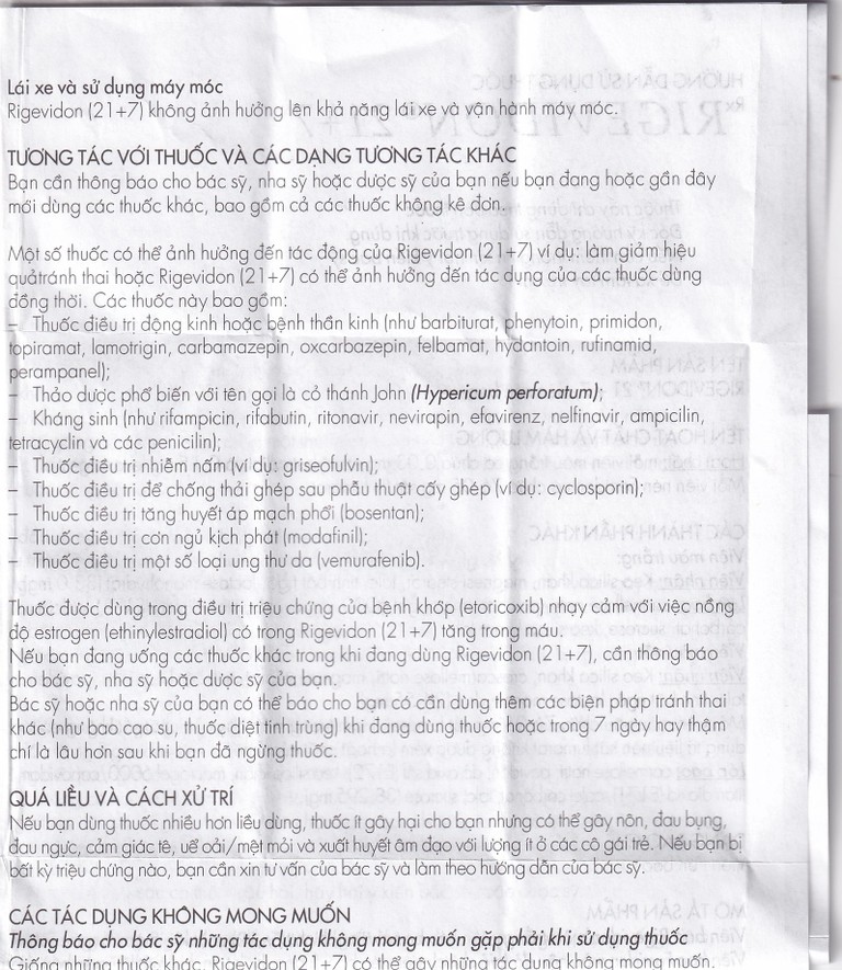 Thuốc Rigevidon 21+7 Gedeon dùng cho tránh thai (3 vỉ x 28 viên) 