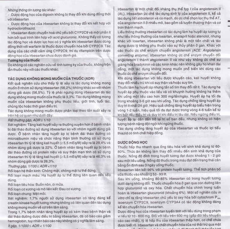 Thuốc SaVi Irbesartan 75 SaviPharm điều trị tăng huyết áp, bệnh thận (3 vỉ x 10 viên)