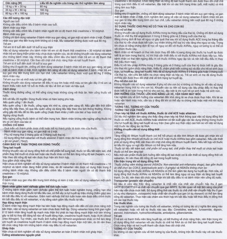 Thuốc SaVi Valsartan 40mg Savipharm điều trị nhồi máu cơ tim, suy tim và tăng huyết áp (3 vỉ x 10 viên)