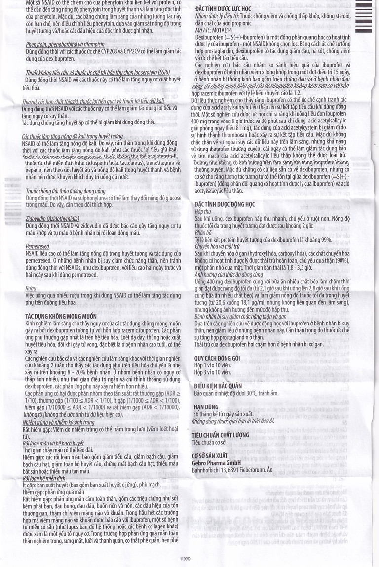 Thuốc Seractil 400mg điều trị viêm xương khớp , đau bụng hành kinh (3 vỉ x 10 viên)